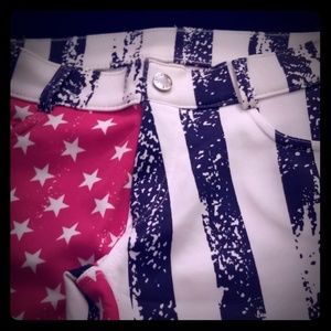 Ladies stars and stripes leggings.